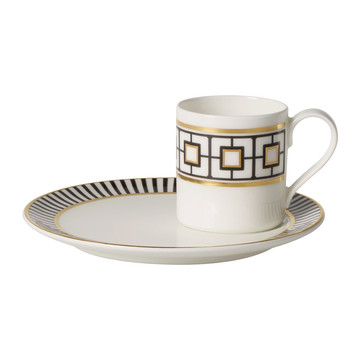 Villeroy & Boch Espresso-Tasse mit Untertasse "Metro Chic" Villeroy & Boch Espresso-Tasse mit Untertasse "Metro Chic"