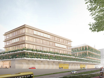 Visualisierung Breuninger Park Stuttgart – neues Mobilitätszentrum an der Hauptstätter Straße, Fertigstellung 2027