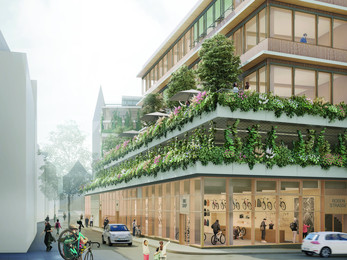 Visualisierung Breuninger Park Stuttgart – neues Mobilitätszentrum an der Hauptstätter Straße, Fertigstellung 2027