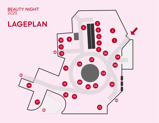 Flächenplan der Aktionen an der Beauty Night im Breuninger Flagship Store Stuttgart