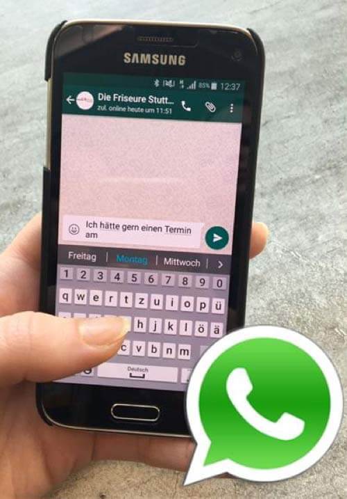Breuninger Friseur Termin per Whatsapp ausmachen